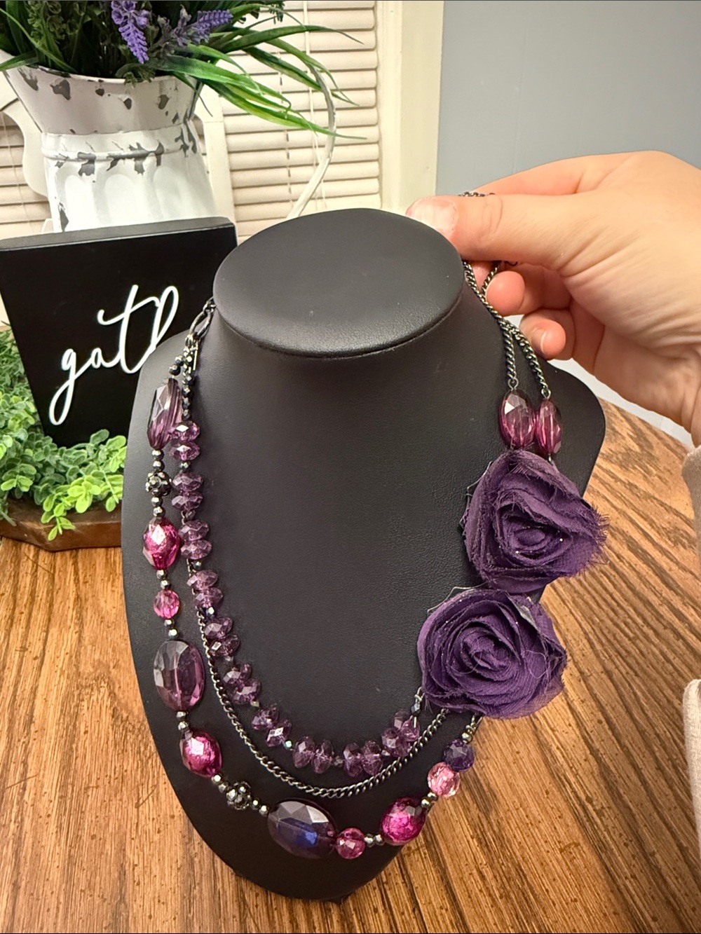 Purple Flower Necklace